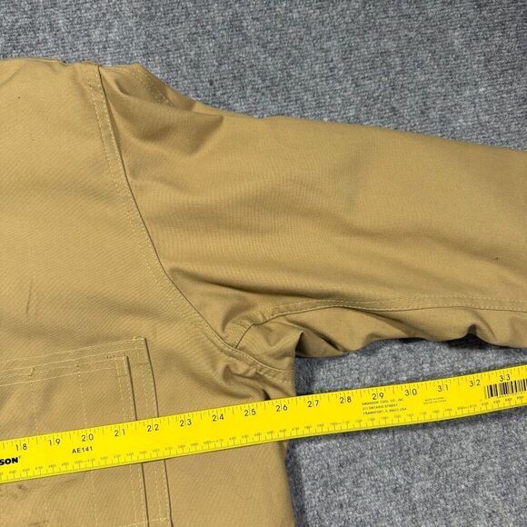 CC Filson Tin Cloth Field Jacket Klondike Mens XL Tan Vtg USA - Picture 5 of 12